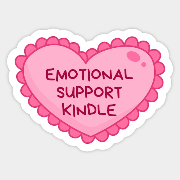 Emotional support kindle Sticker by medimidoodles